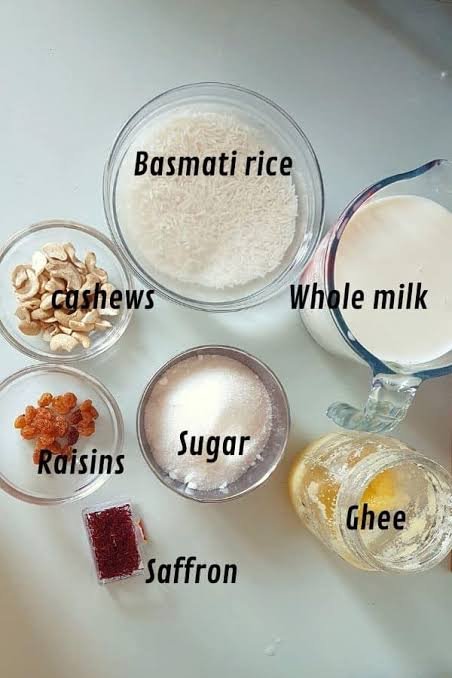 Kheer Ingredients